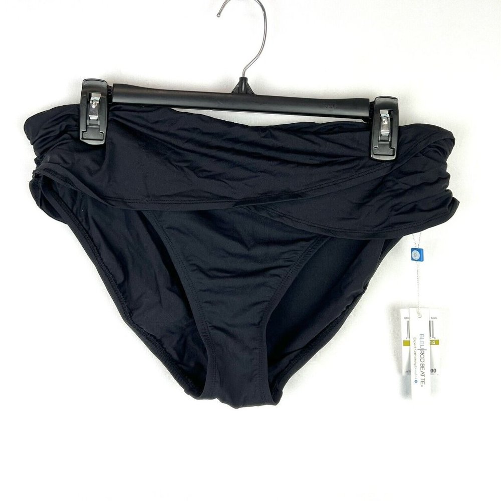 Bleu Rod Beattie Women’s Black High Rise Bikini Bottom Size 14